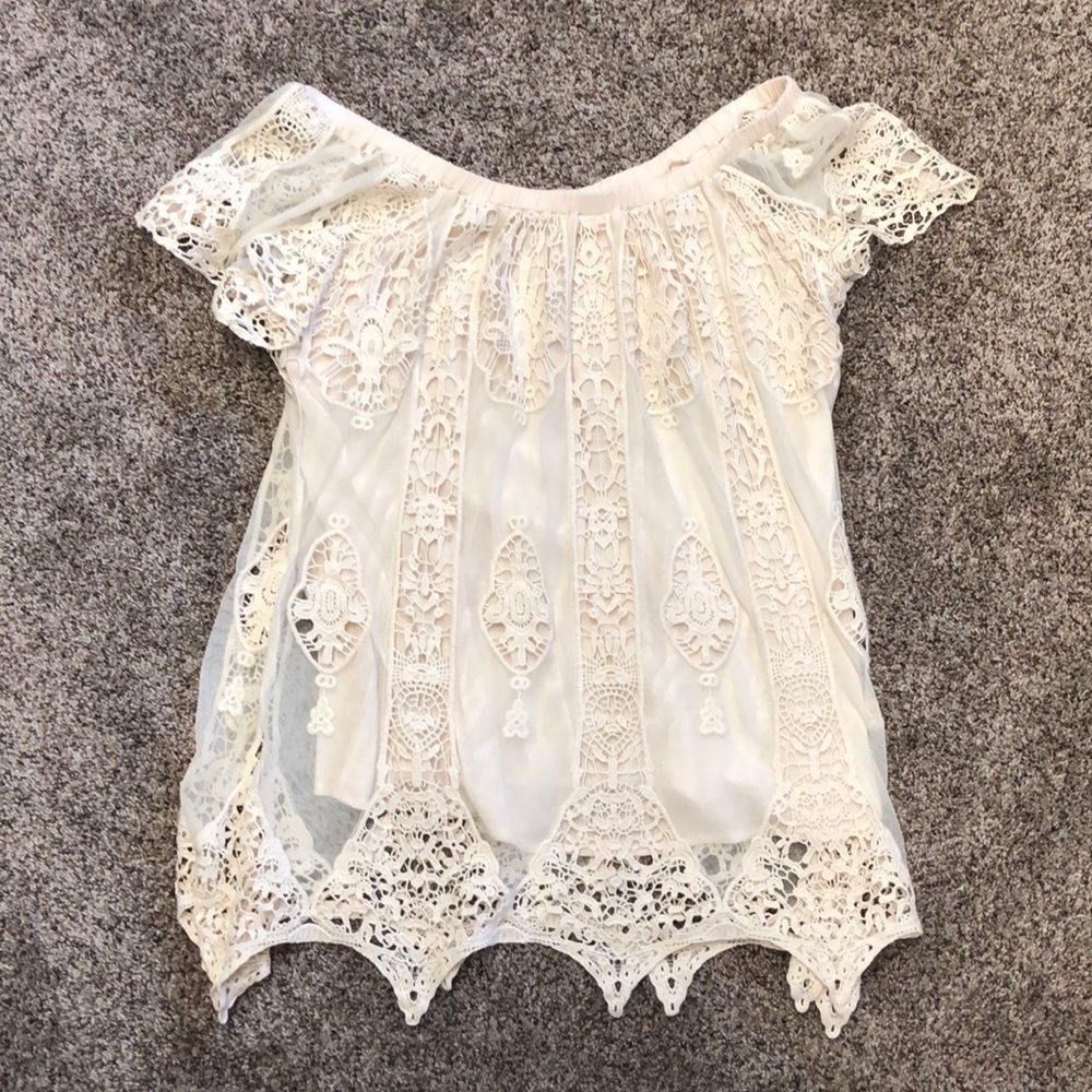 lace off the shoulder top
